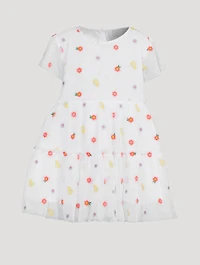 Floral Print Tulle Dress