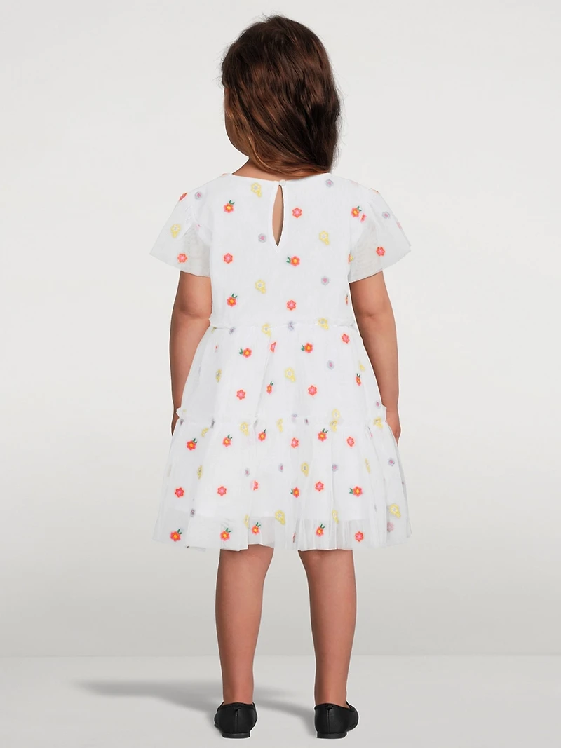 Floral Print Tulle Dress