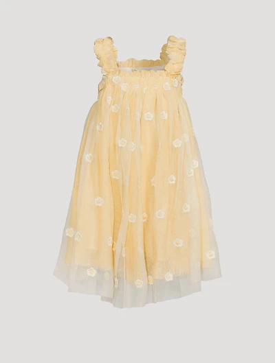 Daisy Embroidery Tulle Dress