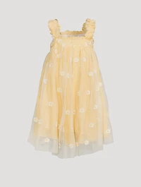 Daisy Embroidery Tulle Dress