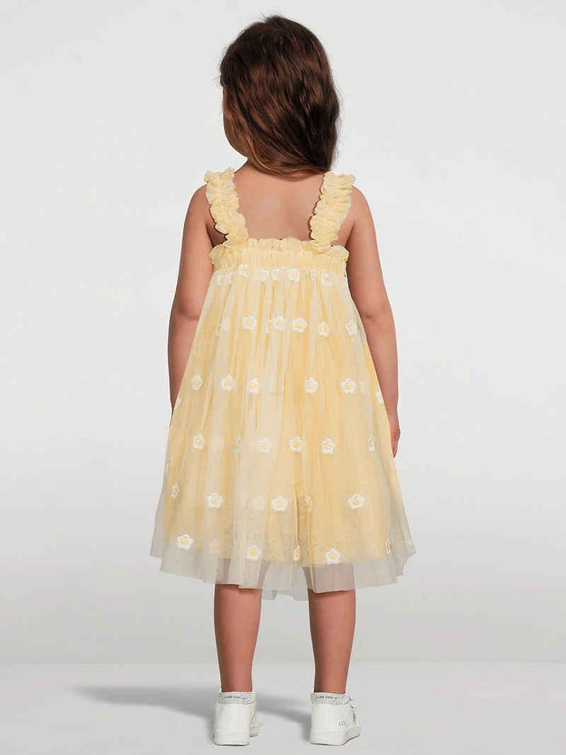 Daisy Embroidery Tulle Dress