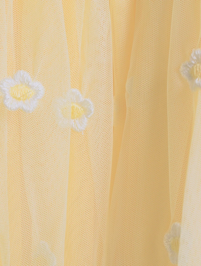 Daisy Embroidery Tulle Dress