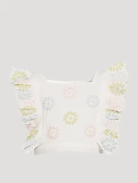 Cotton Cropped Top With Embroidery