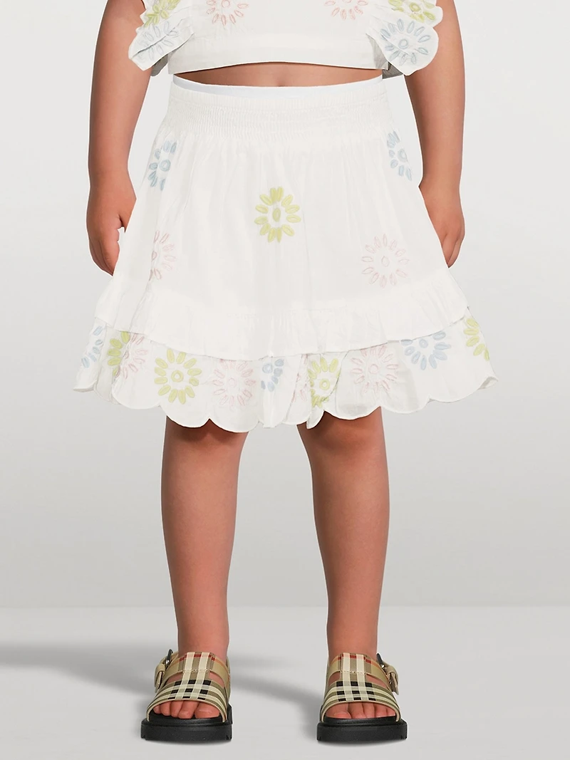 Cotton Skirt With Embroidery