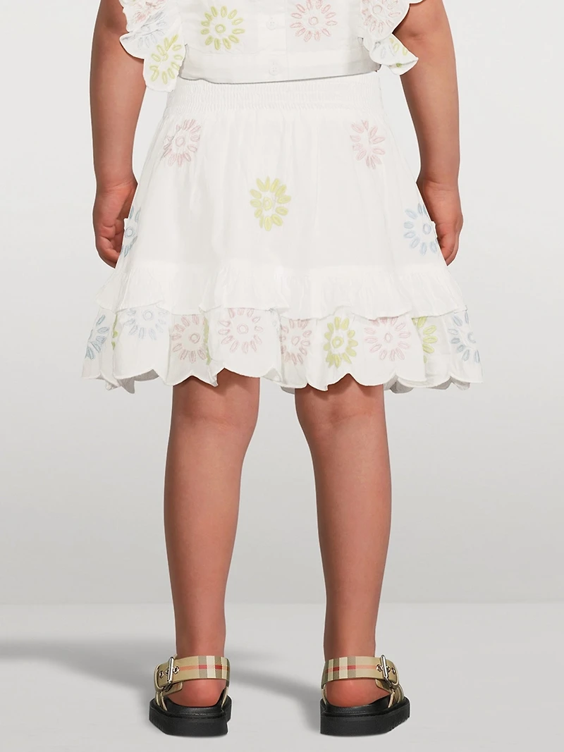 Cotton Skirt With Embroidery