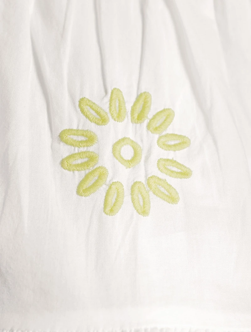Cotton Skirt With Embroidery