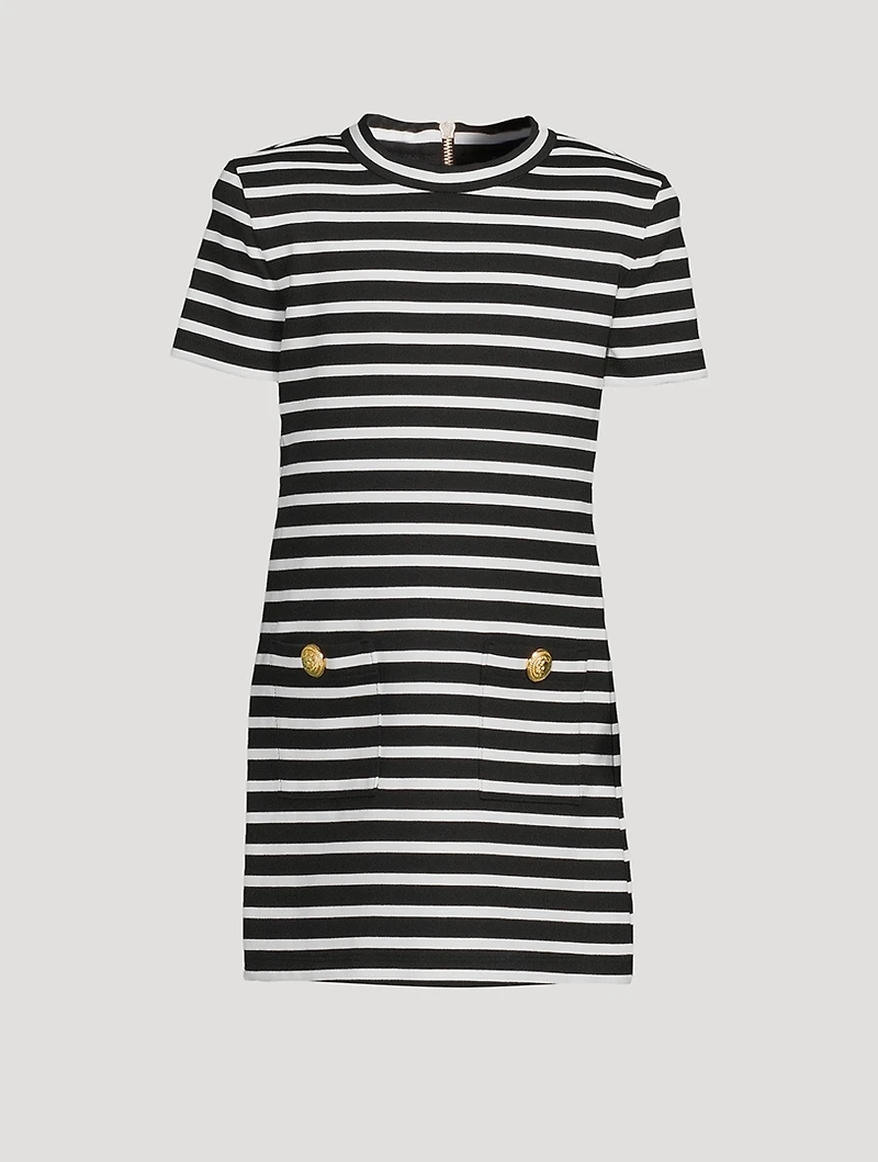 Kids Short-Sleeve Dress Striped Print