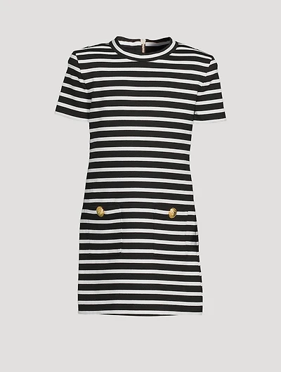 Kids Short-Sleeve Dress Striped Print