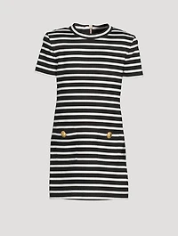 Kids Short-Sleeve Dress Striped Print