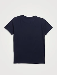Kids Cotton Logo T-Shirt With Buttons