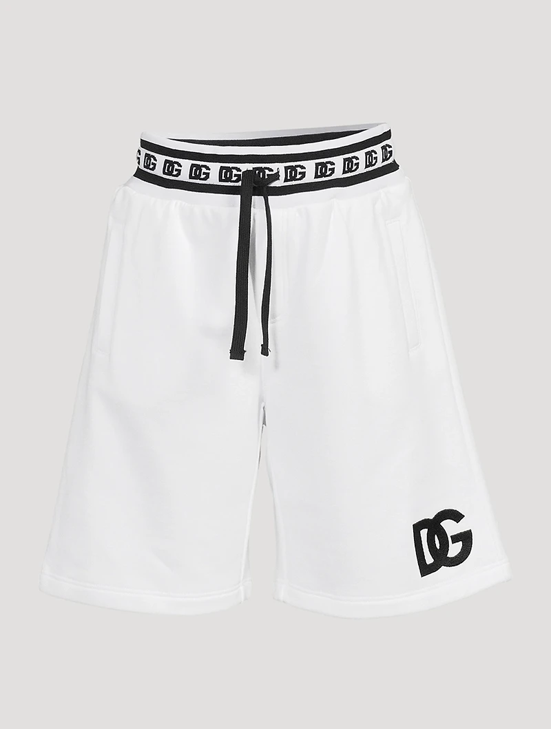 Jersey Shorts With Logo Embroidery