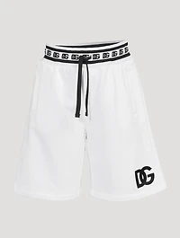 Jersey Shorts With Logo Embroidery