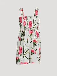 Cotton Romper Carnation Print