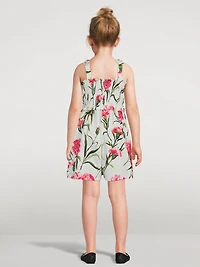 Cotton Romper Carnation Print