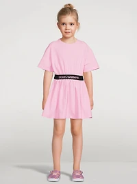 Cotton Stretch Short-Sleeve Dress