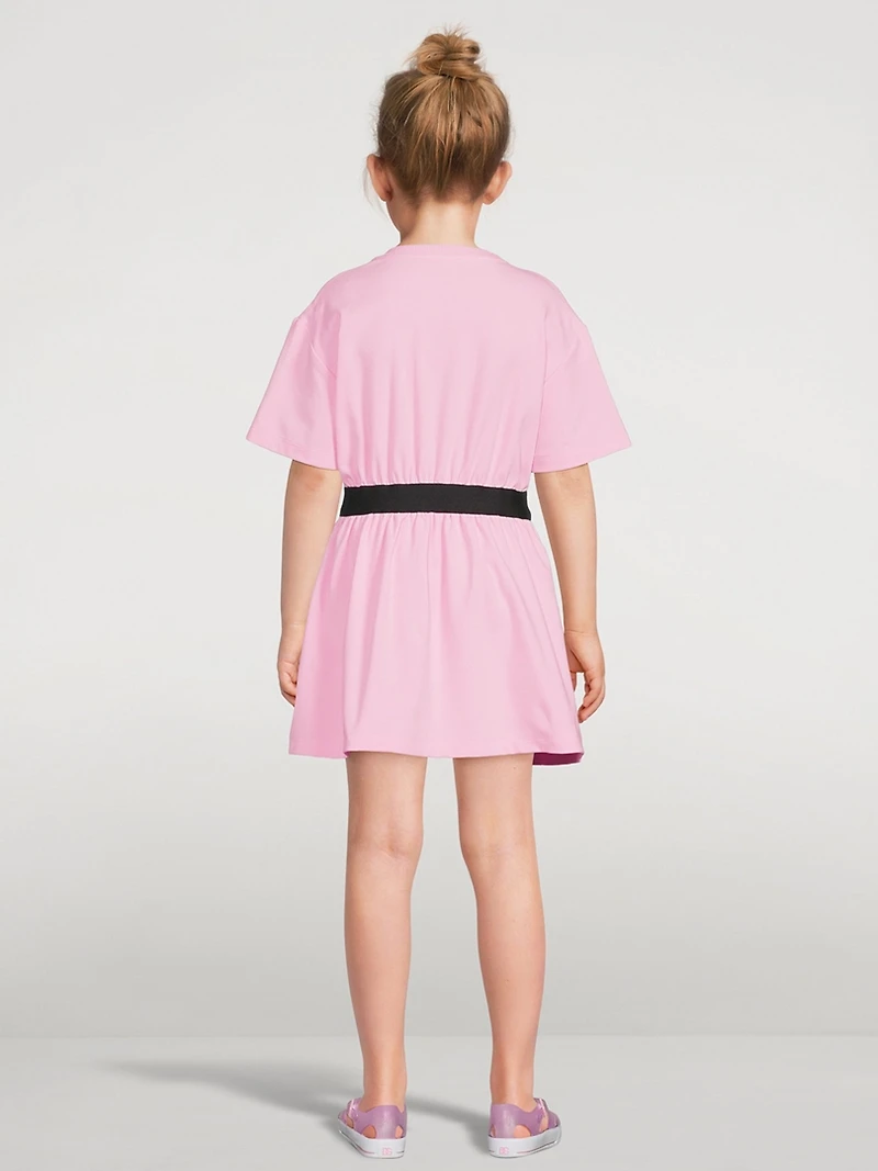 Cotton Stretch Short-Sleeve Dress