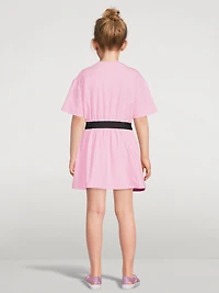 Cotton Stretch Short-Sleeve Dress