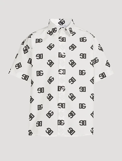 Cotton Short-Sleeve Shirt Logo Print