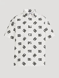 Cotton Short-Sleeve Shirt Logo Print