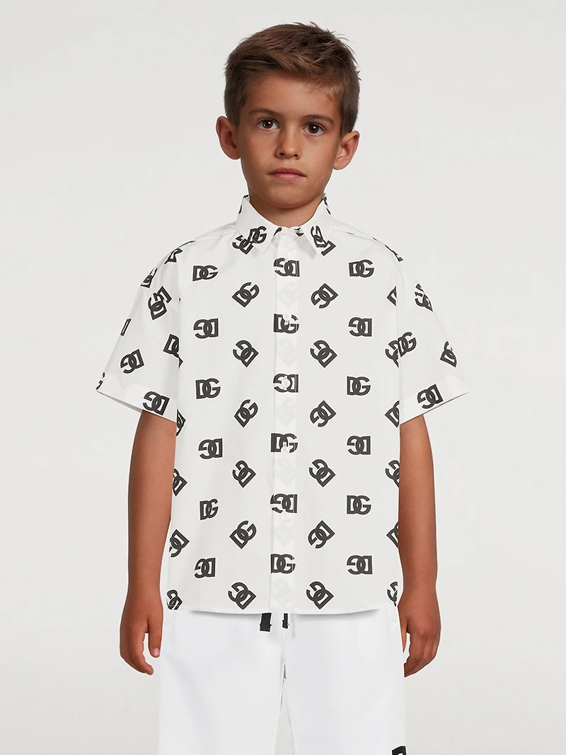 Cotton Short-Sleeve Shirt Logo Print