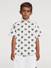 Cotton Short-Sleeve Shirt Logo Print
