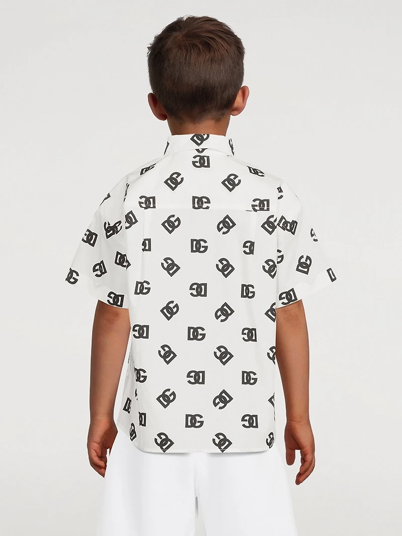 Cotton Short-Sleeve Shirt Logo Print