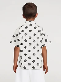 Cotton Short-Sleeve Shirt Logo Print
