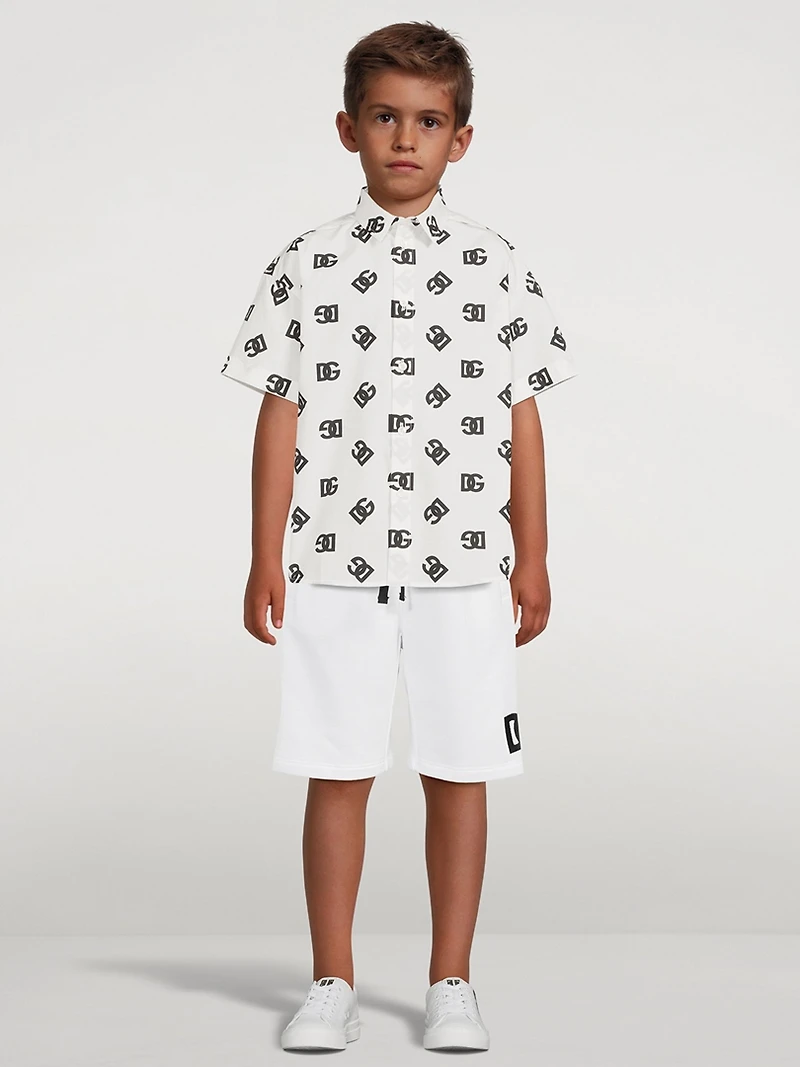Cotton Short-Sleeve Shirt Logo Print
