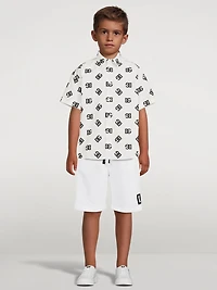 Cotton Short-Sleeve Shirt Logo Print