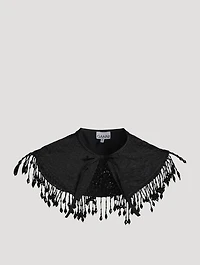 Jacquard Organza Beaded Collar