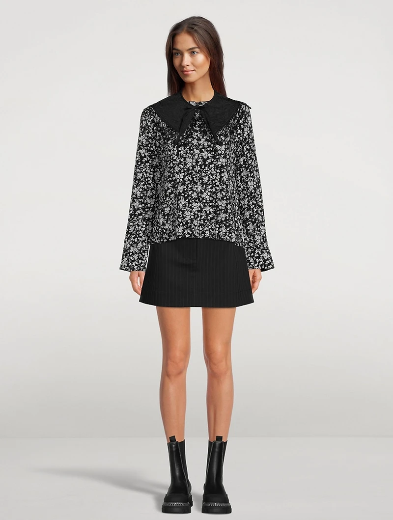 Jacquard Organza Beaded Collar