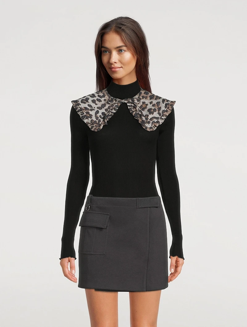 3D Jacquard Frill Collar