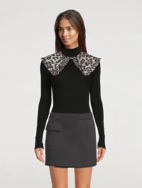 3D Jacquard Frill Collar