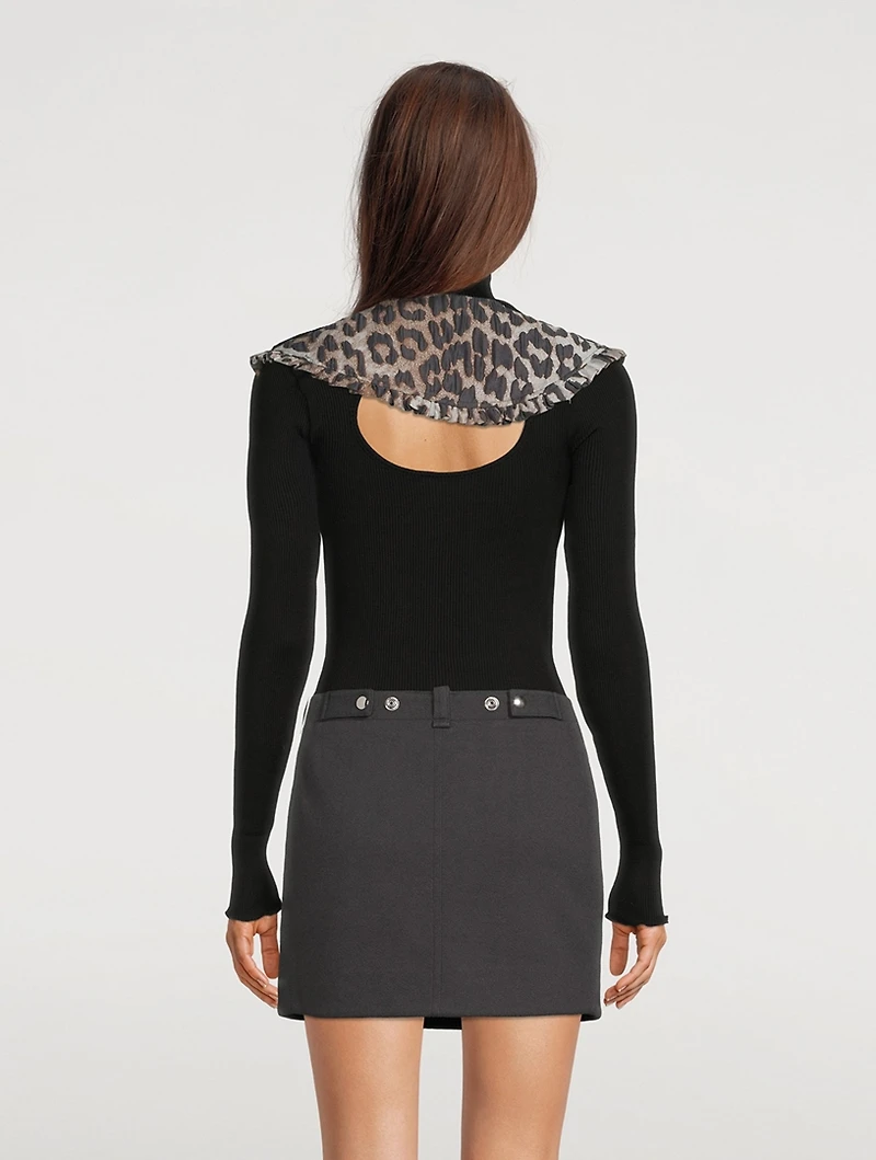 3D Jacquard Frill Collar