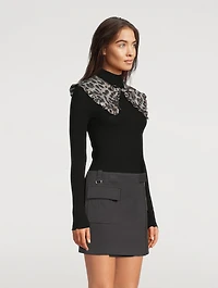 3D Jacquard Frill Collar