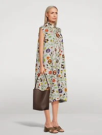 Linen Shirtdress Floral Print