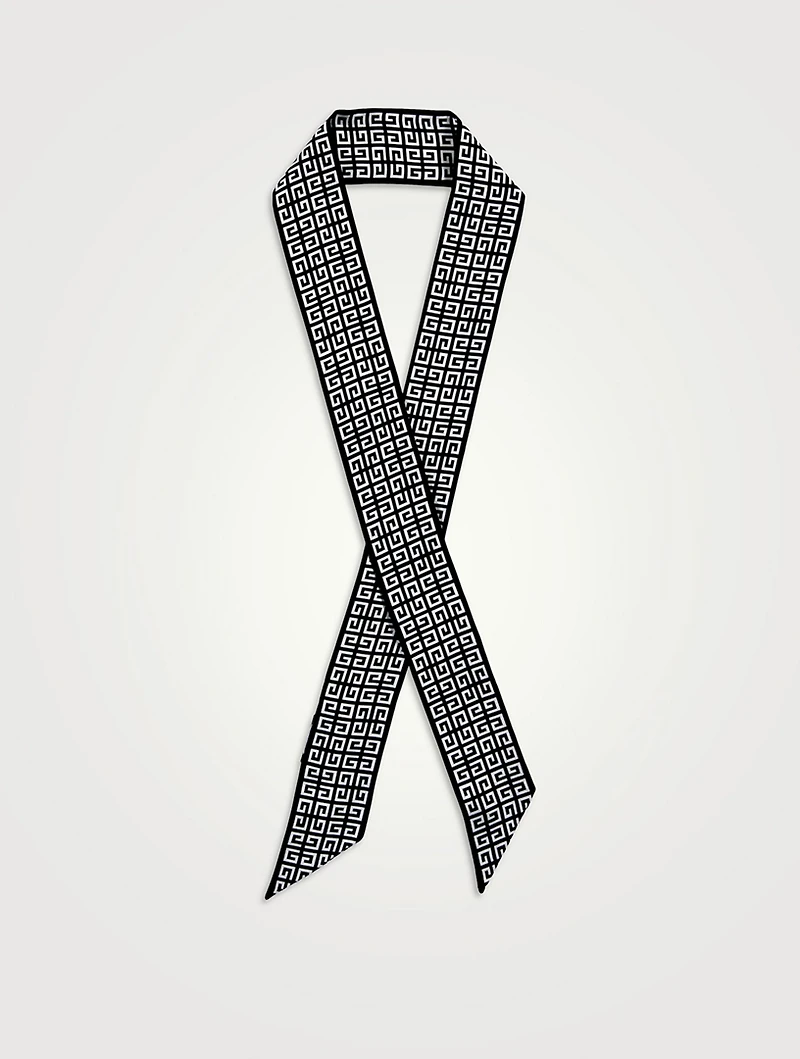 Long Skinny Scarf In 4G Monogram Print