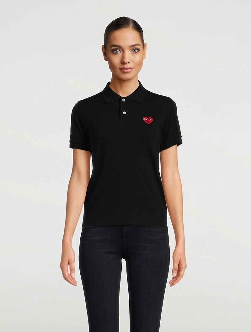 Small Embroidered Heart Polo Shirt