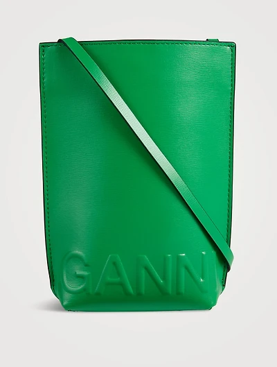 Small Banner Leather Crossbody Bag