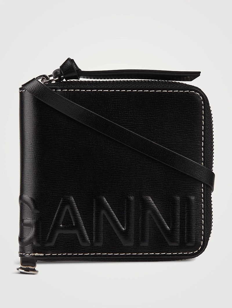Banner Leather Necklace Wallet