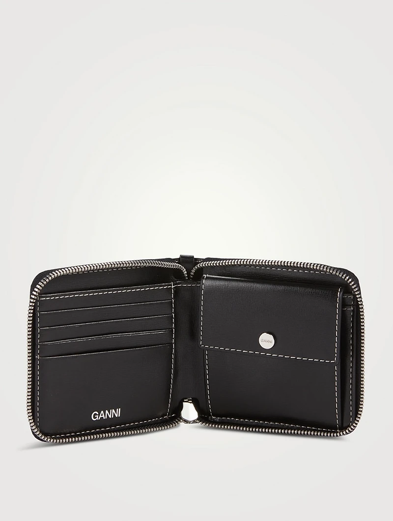Banner Leather Necklace Wallet