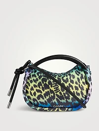 Mini Knot Shoulder Bag In Leopard Print
