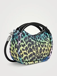 Mini Knot Shoulder Bag In Leopard Print