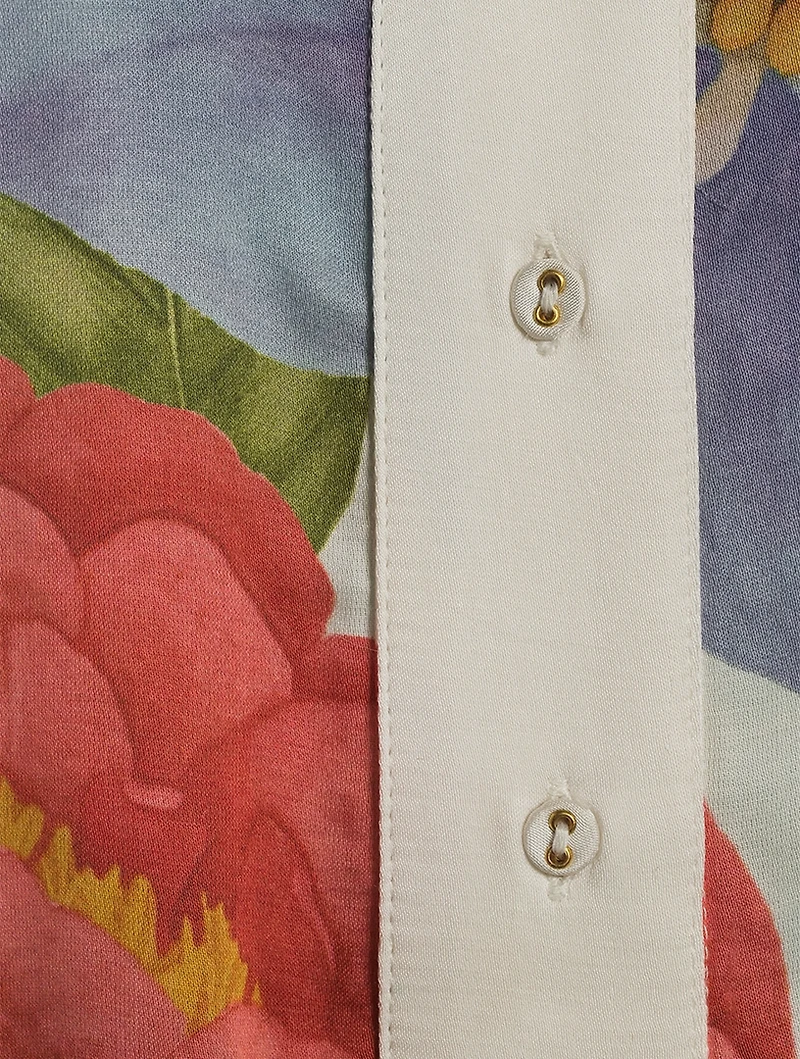 Aries Short-Sleeve Shirt Floral Print