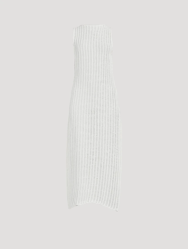 Cotton Crochet Backless Dress