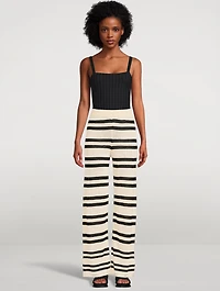 Organic Linen Blend Knit Pants