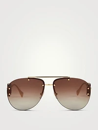 Double Medusa Aviator Sunglasses