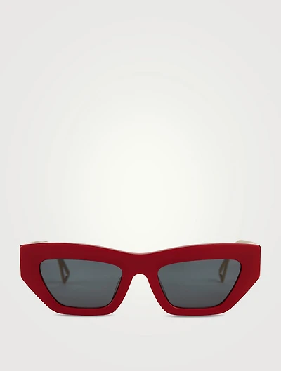 90s Vintage Logo Cat-Eye Sunglasses