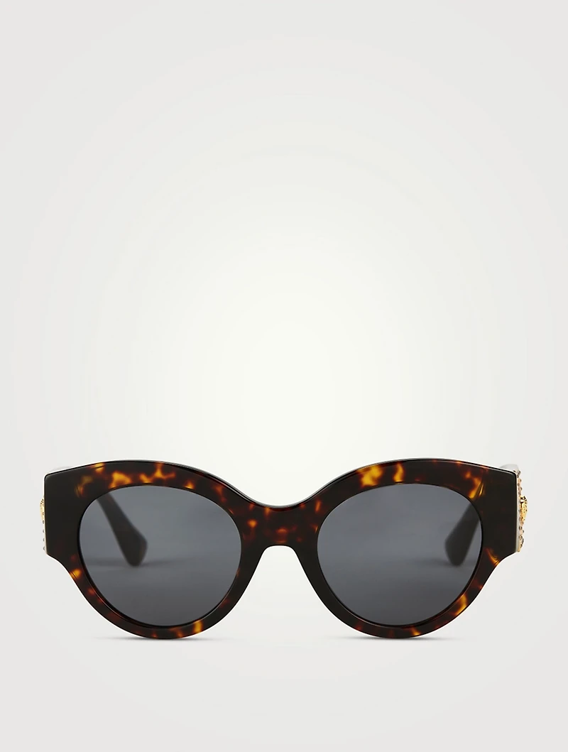 Medusa Cat Eye Sunglasses With Crystals