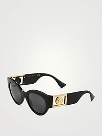 Medusa Cat Eye Sunglasses With Crystals